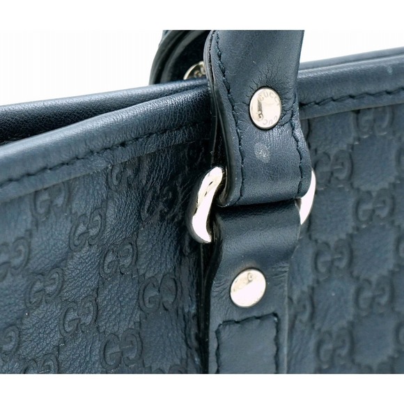 Gucci Tote sima Bag Micro Blue Blue Leather Mini - Picture 7 of 9